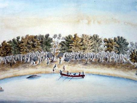The Governor attempting to return to his boat after spearing by William Bradley 